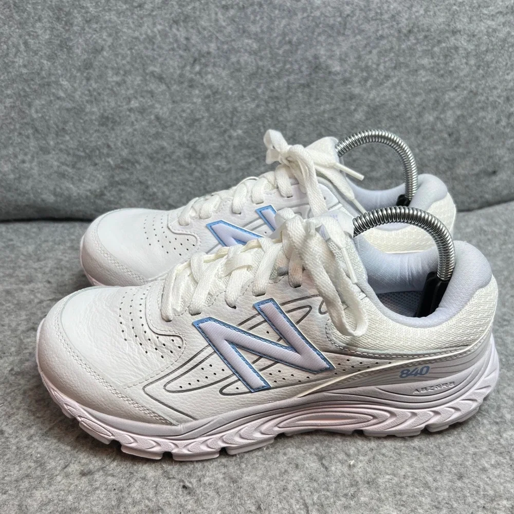 New Balance 840 Walking Shoes Womens White Light Blue Sneakers WW840WP4 Size 9.5